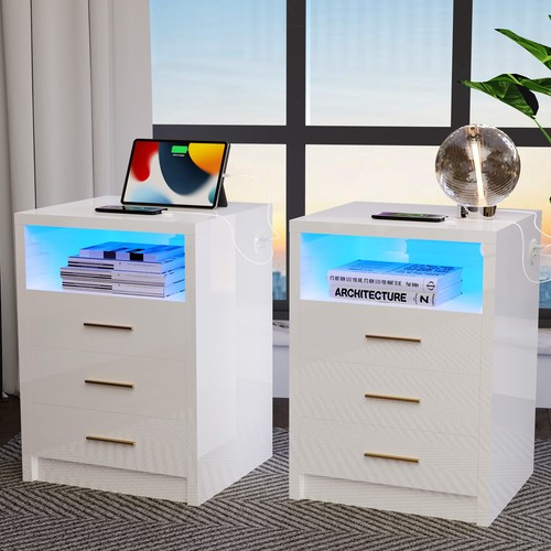 Nachtschrank mit 3 - 2,